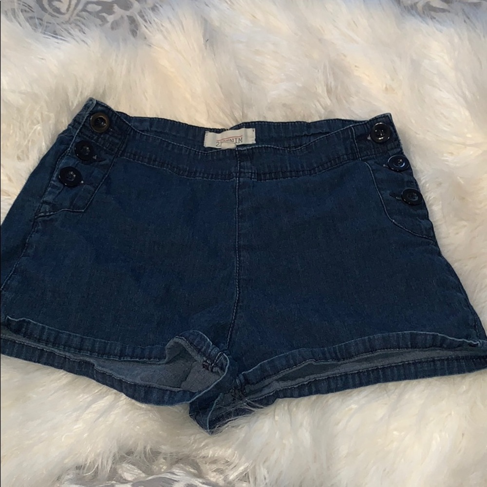FOREVER21- high rise denim shorts